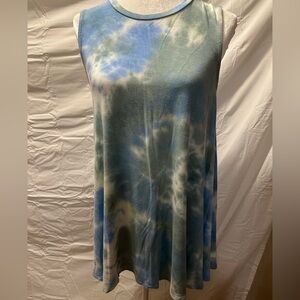 Olivia sky long length tie dye tunic shirt size Large